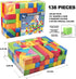 138 Set, 18+ 1-3 Foam Blocks for Toddlers, Pieces EVA Soft Stacking Building Blocks Toy Early Learning Construction