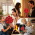 QIFUN Sets, 670Pcs Red Roses Flower Bouquet Building Artificial Flowers Building Blocks Compatible with Lego Flowers