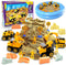 YIDESTARS Play Construction Sand Kit,2.2lbs Magic Sand W/4 Large Take Apart Construction Trucks,1