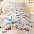 Mooreeke 4 Pieces Toddler Bedding Set - Soft Race Cars Toddler Comforter