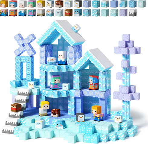 GobiDex 100PCS Magnetic Blocks Magnet Building Toys, Princess Castle Toys for Girls,
