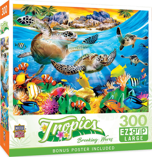 MasterPieces 300 Piece EZ Grip Jigsaw Puzzle - Breaking Waves - 18"x24"