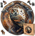 LEOGOR Wooden Puzzle for Adults - Whimsical Owl Haven - 350 Piece Large Nature Inspired Round Mandala