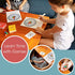 OWLCONIC Learning Time Game, 128 Piece Teaching Aid for Kids to Learn Analog and Digital Time, Educational Resource Toy
