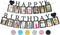 Sweet 16 Birthday Decorations Photo Banner, Pre-assembled Black Sweet 16 Banner with Sixteen Photo Card Frames