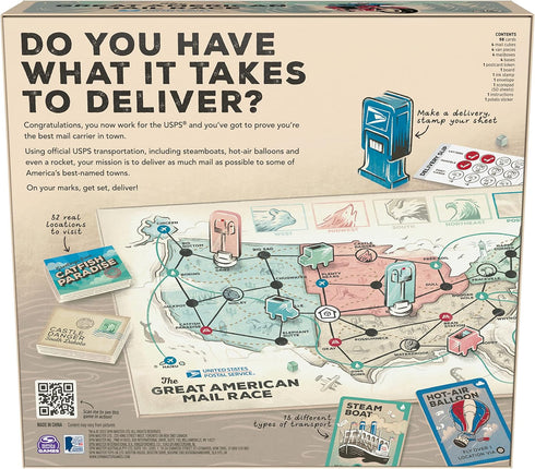 USPS Great American Mail Race: A Letter-Carrying Family Board Game for Kids 10+ and Adults