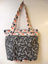 Zebra Print Mini Diaper Bag - Peach Leaf Design