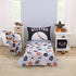 Everything Kids Sports - Super Soft Toddler Blanket in Gray, Navy, Orange, and Brown