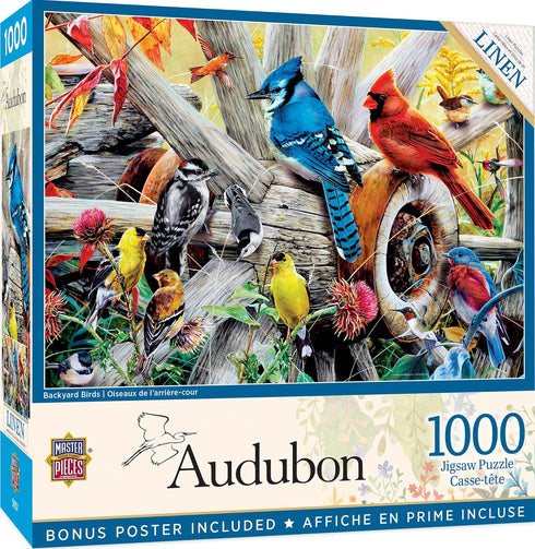 MasterPieces 1000 Piece Jigsaw Puzzle for Adults, Family, or Youth - Backyard Birds - 19.25"x26.75"
