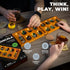 2-Player Set 56 Mancala Board Game with Magnetic Lock Classic Folding Game Wooden Mancala with Glass Pebbles Mancala