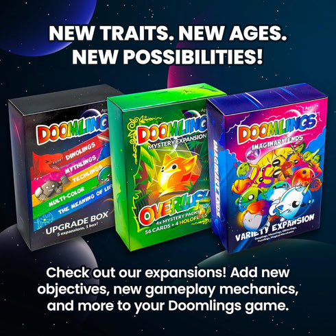 Doomlings 2-6 - A Delightful Card Game for The End of The World - Best New Strategy Card Game for Adults, Kids, & Teens