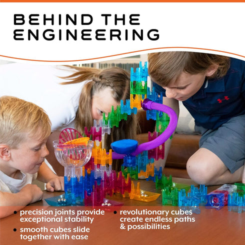 Set Recommended 6+ MindWare Q-BA-Maze Action Stunt The Next Generation Marble Maze Kids Toys - STEM Marble Run
