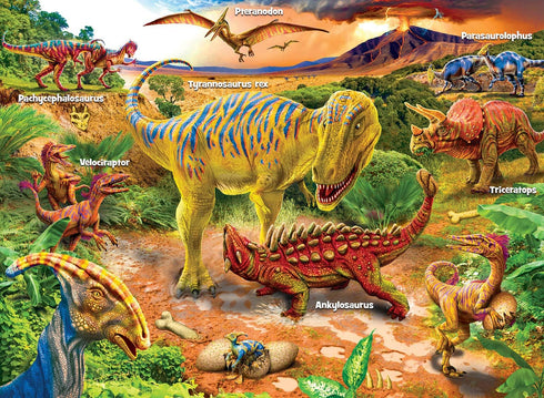 Buffalo Games - Explorer Puzzles - Dinosaur Adventure - 100 Piece Jigsaw Puzzle