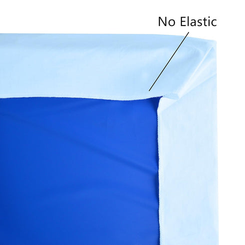 American Baby Company 100% Cotton Percale Fitted Nap Mat Sheet 24" x 48" x 4" - Soft Blue for Daycare & Preschool