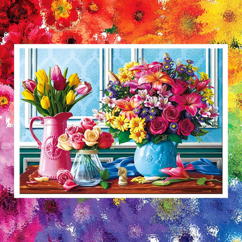 Jigsaw Puzzles for Adults,2 Pack 1000 Pieces Puzzles,1000 Piece Puzzles for Adults, 2 Pack 1000 Pieces Flower Puzzles & Colorful Flowers Succulent Puzzles,for MOM & Women & Men