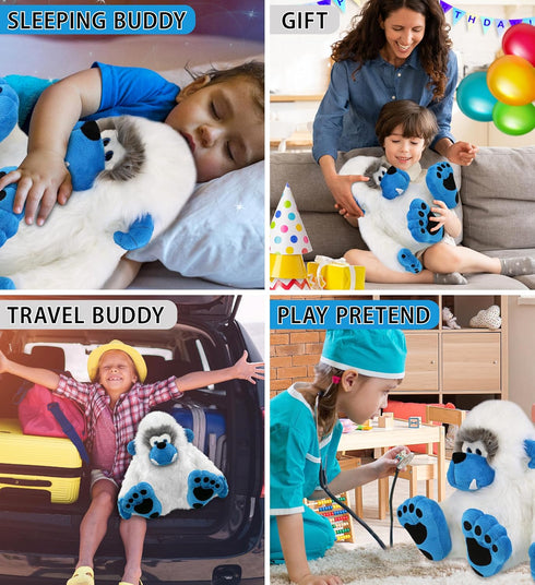 DolliBu Yeti Super Soft Stuffed Animal - Cute Realistic Ape-Like Plush Toy for Kids and Nursery Decor