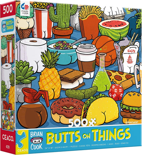 Ceaco - Butts on Things - Brian Cook - 500 Piece Jigsaw Puzzle
