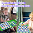 2 1 Set, 59 3+ in Checkers Magnetic Game Board -Checkers & Tic-Tac-Toe, Thick Foam Checker Road Travel Game with Reward