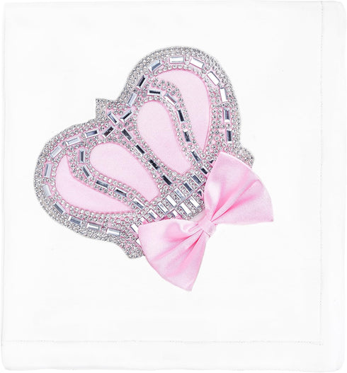 Charming Pink Jewels Crown Swaddle Blanket for Newborns