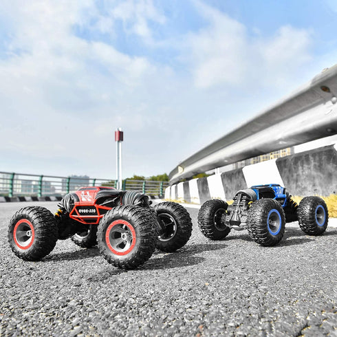 BEZGAR 1:14 Scale 4WD RC Crawler Truck, 15 Km/h All Terrain Electric Toy Car with Rechargeable Battery for Kids