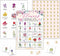 Flowers Bingo Game - Blush Pink Floral Bingo Card Set for 24 Players, Indoor Outdoor Activities