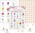 Flowers Bingo Game - Blush Pink Floral Bingo Card Set for 24 Players, Indoor Outdoor Activities