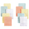 Little Treasure Unisex Baby Rayon from Bamboo Luxurious Washcloths, Yellow Peach 10-Pack,