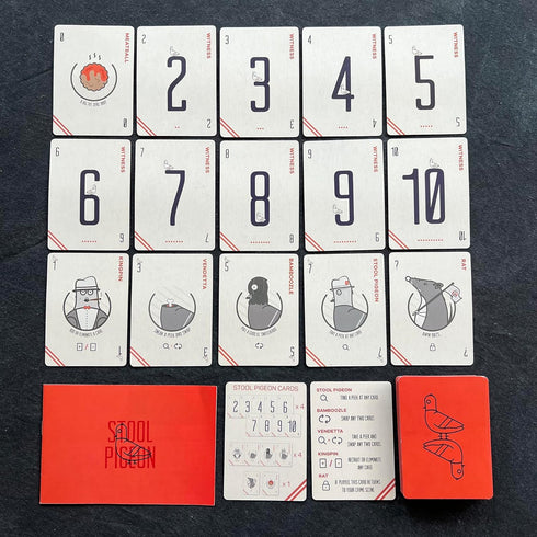 Stool Pigeon Quick Tactical Mafia Card Game, Fun for All Ages 8+, 2-6 Players, Easy to Teach