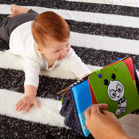 Baby Einstein Flip For Art High Contrast Floor Activity Mirror with Take Along Cards, Tummy Time Play