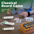 Set 4 24 Cribbage Board Game with Storage Wooden Track Cribbage Board for Players with Metal Pegs & Playing Cards