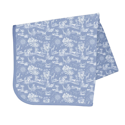 45" 45 BapronBaby Savanna Blue Splash Mat - Waterproof Catch-All for Under High Chairs, Floors, Tables, Playtime