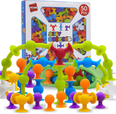 Acme Co 50 PCS Baby Suction Toys - Fun Baby Bath Games,