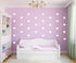 Heart Wall Decals Set – 96pcs 2-Inch Removable Vinyl Stickers for Kids Bedroom, Nursery, Playroom Decor (White)