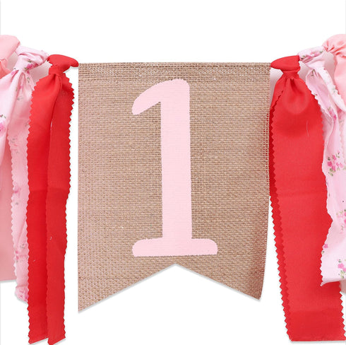 UOAOU 1st 1st High Chair Banner First Birthday Girl Highchair Banner Birthday Girlone Banner Birthday Girlone High