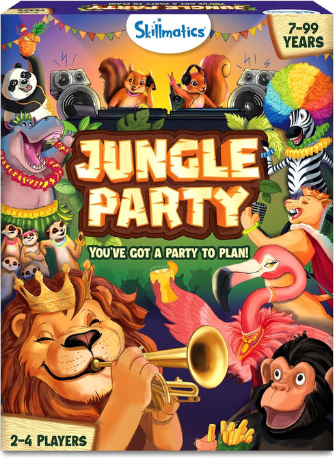 Skillmatics Card Game - Jungle Party, Fun Family Game of Strategy & Luck, Gifts for Ages 7 and Up