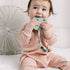 Loulou Lollipop Beadless Silicone Pacifier Clip, Monstera, Green