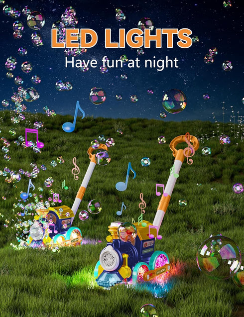 TI-TOO Light,Summer 1-8 Bubble Machine,Bubble Blower Maker,Bubble Lawn Mower for Toddlers,Bubble Music Train