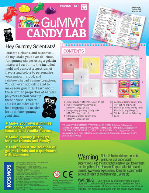 Gummy Gummy Thames & Kosmos Rainbow Candy Lab - Unicorns, Clouds & Rainbows! Sweet Science STEM Experiment Kit, Make
