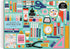 Galison Tools for Creative Business - 1000 Piece Puzzle - Bright Artwork of Inspirational Supplies