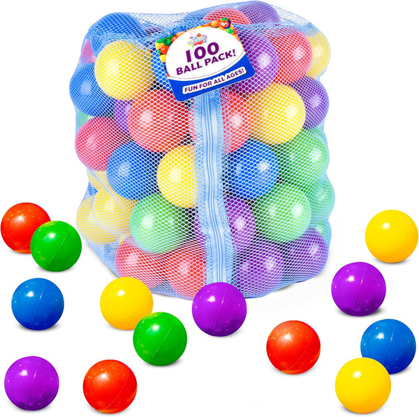 Sunny Days Entertainment 100 Count Multi Colored Play Balls Phthalate and BPA