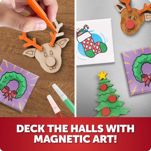 15 Blue Marble Santa's Christmas Craft Kit for Kids - Magical Christmas Crafts for Kids, Make Suncatchers, Paint