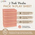 Pack Pack 2 Pack and Play Sheets Fitted - Portable Mini Crib Mattress Sheet for Boys & Girls - Soft Muslin Cotton