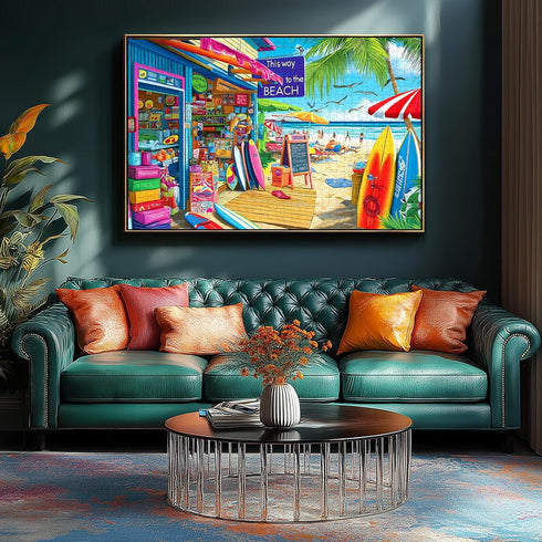 1000 Summer 1000 (27.5"x19.6") Beach Shop Puzzles for Adults Pieces Surf Shack Puzzle for Adults Jigsaw Puzzles Pieces