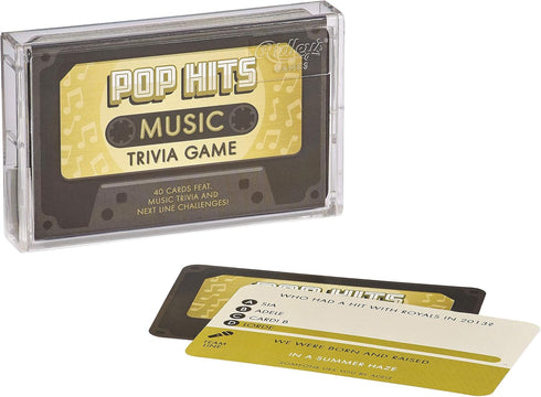 Ridley s Pop Music Trivia Card Game - Fun Family Quiz for Adults & Kids, 2+ Players, 40 Unique Questions