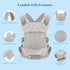 7 45 lbs Breathable Mesh Baby Carrier, Ergonomic Design Baby Wraps Carrier with Head Support and Adjustable Sling
