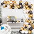 Whaline Black and Gold Balloons Garland Arch Kit, 120Pcs Graduation Class Decoration for Party