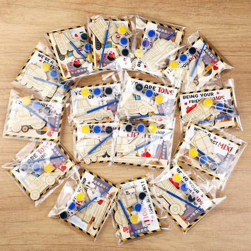 Ctosree 24 Pack Wooden Crafts Kit for Kids DIY Painting Art Set