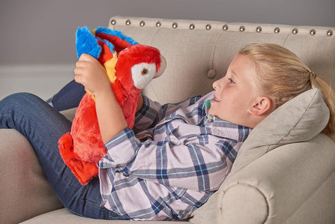 Wild Republic Cuddlekins Scarlet Macaw Plush Stuffed Animal, 12 Inches, Gifts for Kids