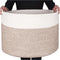 MINTWOOD Design Extra Large 22 x 14in Woven Cotton Rope Decorative Blanket Basket for Living Room, Light Brown