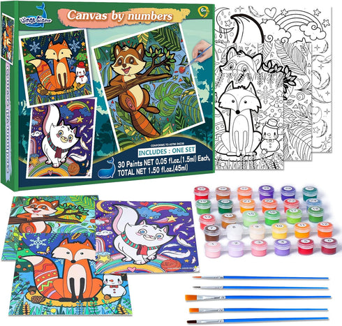 Wings Giant Paint by Numbers Framed, 3 Pack Painting Kit for Kids DIY, Art Supplies & Crafts for Ages 4-12